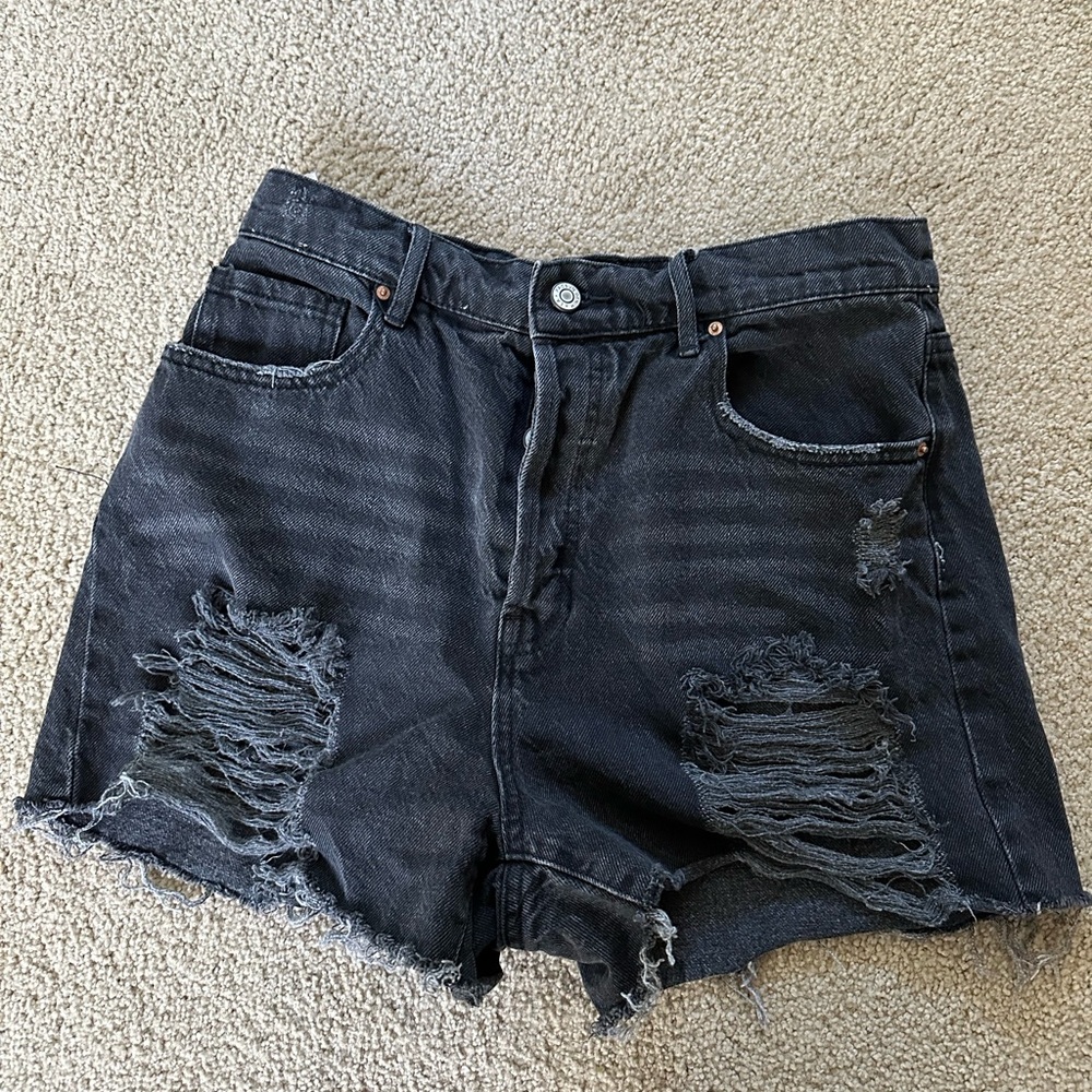 Pacsun High Rise Icon Shorts Black size 29